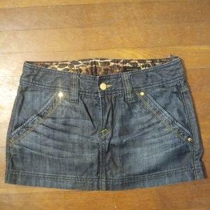 Express denim mini skirt